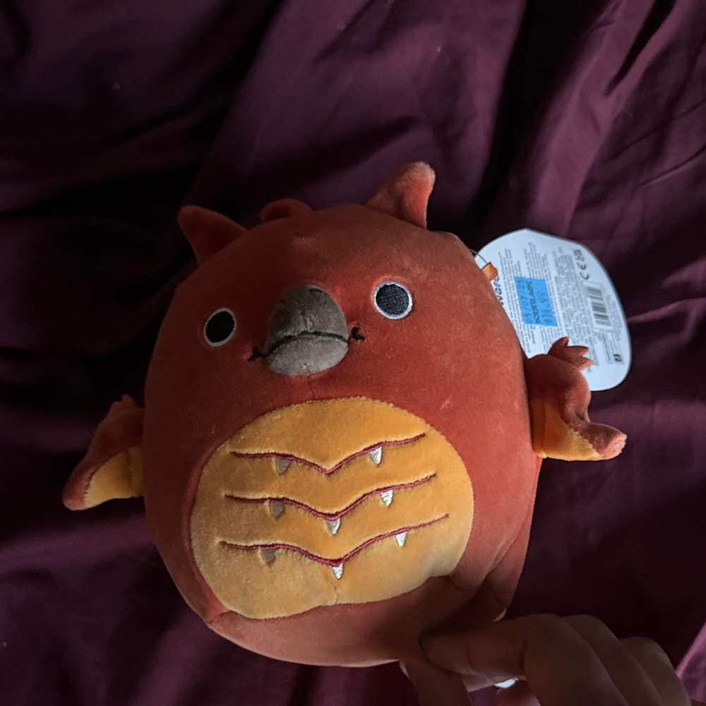 Squishmallows Plush Owl Toy - Brown and Yellow